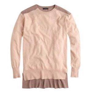 J. Crew Apricot Colorblock Knit Wool Sweater